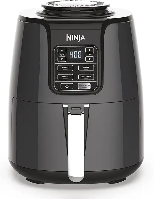 Ninja AF101 Air Fryer that Crisps, Roasts, Reheats, &amp; Dehydrates, for Quick, Easy Meals, 4 Quart Capacity, &amp; High Gloss Finish, Grey