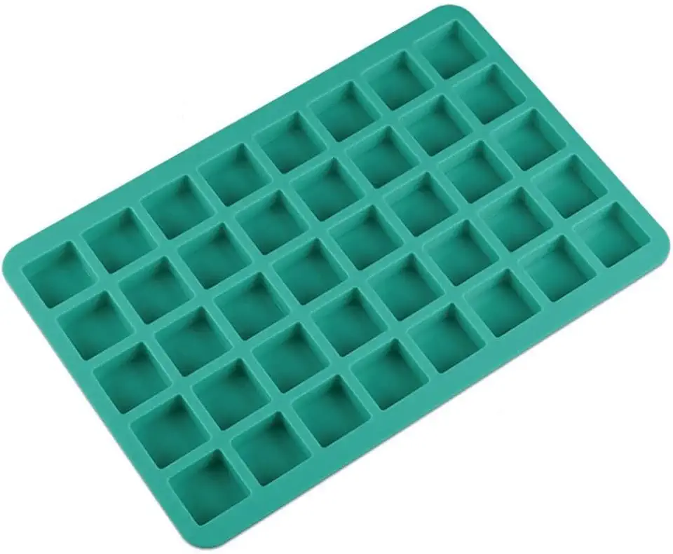 Mity rain 40-Cavity Square Caramel Candy Silicone Molds,Chocolate Truffles Mold,Whiskey Ice Cube Tray,Grid Fondant Mould,Hard Candy Mold Pralines Gummy Jelly Mold