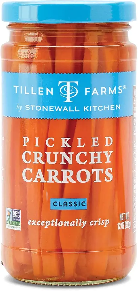 Tillen Farms Pickled Crunchy Carrots, 12 oz (Pack of 6)