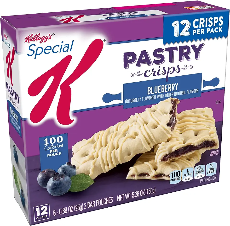 Kellogg&#x27;s Special K, Pastry Crisps, Blueberry, 5.28oz (8 Count)