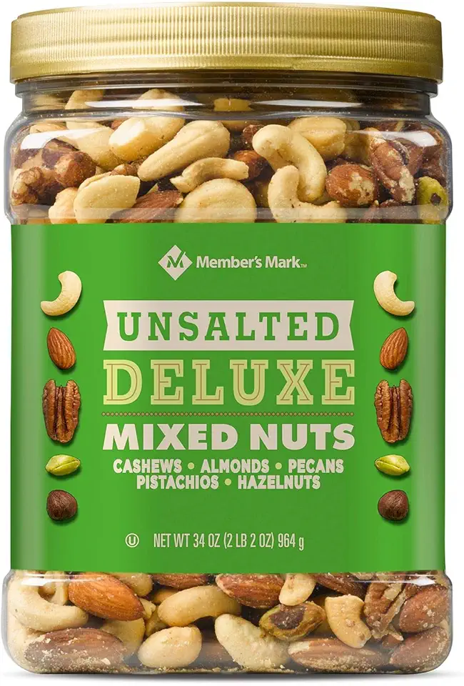 Member&#x27;s Mark Unsalted Deluxe Mixed Nuts (34 Ounce)(Pack of 3)