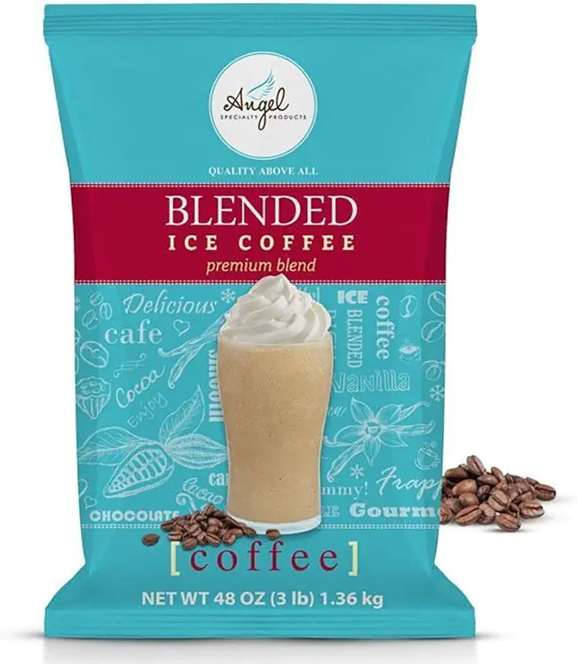 Angel Specialty Products, Blended Ice Coffee, Instant Frappe Powder Drink Mix, 3-Pound Bag [34 Servings]