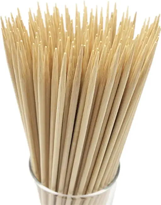 HOPELF 12&quot; Natural Bamboo Skewers for BBQ，Appetiser，Fruit，Cocktail，Kabob，Chocolate Fountain，Grilling，Barbecue，Kitchen，Crafting and Party. Φ=4mm, More Size Choices 6&quot;/8&quot;/10&quot;/14&quot;/16&quot;/30&quot;(100 PCS)