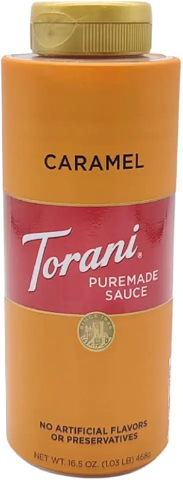 Torani Puremade Sauce, Caramel, 16.5 Ounces(Pack of 4)