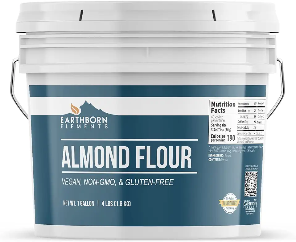 Earthborn Elements Almond Flour 1 Gallon Bucket, Extra Fine Powder, Grown in California