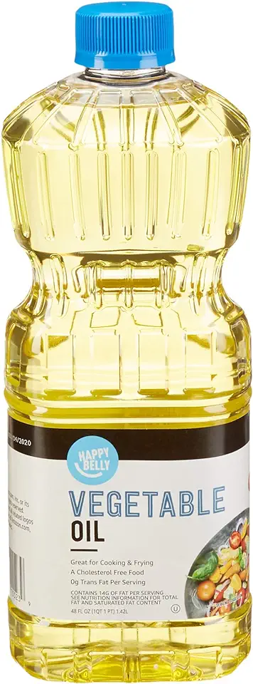 Amazon Brand - Happy Belly Soybean Vegetable Oil, 48 fl oz (Pack of 1)