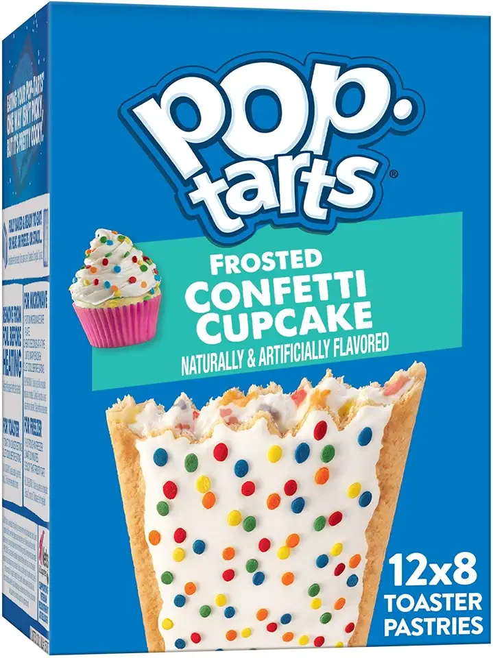 Pop-Tarts Breakfast Toaster Pastries, Frosted Confetti Cupcake (96 Pop-Tarts)