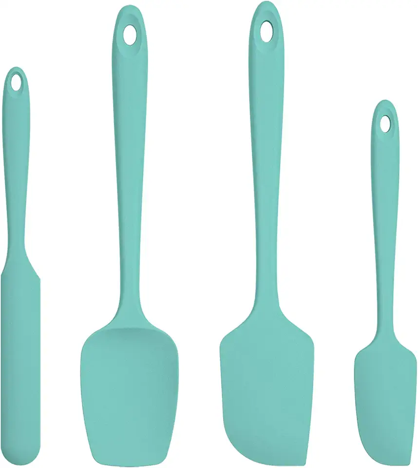 U-Taste Silicone Spatula Set with 600 Degrees Fahrenheit Heat Resistant (Teal/Aqua Sky)