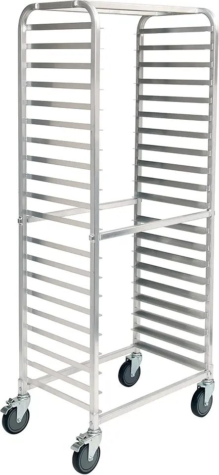 Winco Aluminum Sheet Pan/Bun Rack, 3&quot; Spacing, Side Loading, 20 Tier