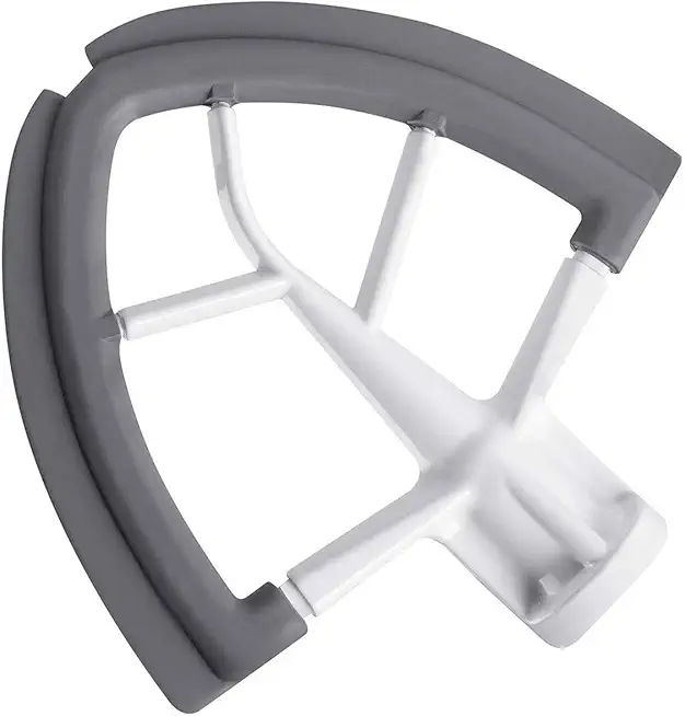 Flex Edge Beater for KitchenAid Tilt-Head Stand Mixer, 4.5-5 Quart Flat Beater Paddle with Flexible Silicone Edges Bowl Scraper, White