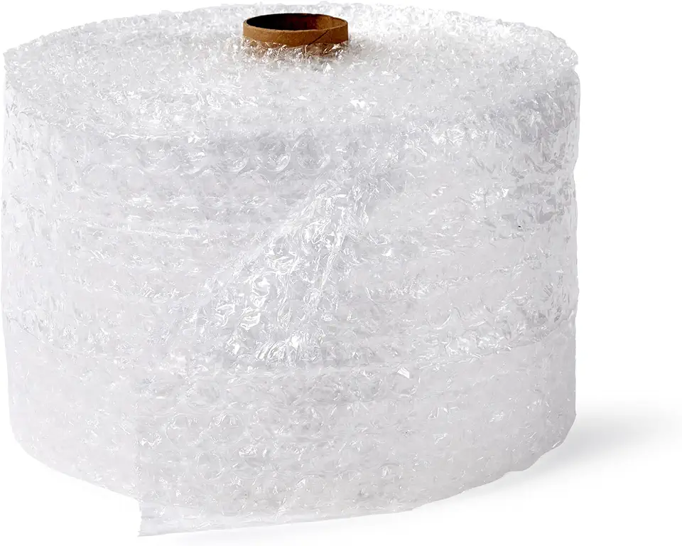 Amazon Basics Perforated Bubble Cushioning Wrap, Large, Clear, 5/16&quot;, 12-Inch x 100-Foot Long Roll