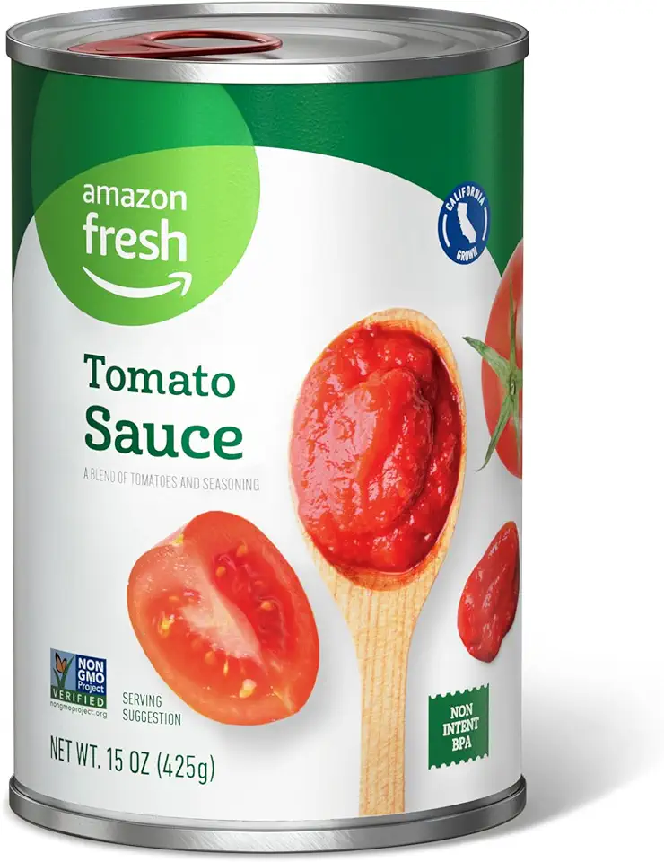 Amazon Fresh, Tomato Sauce, 15 Oz (Previously Happy Belly, Packaging May Vary)