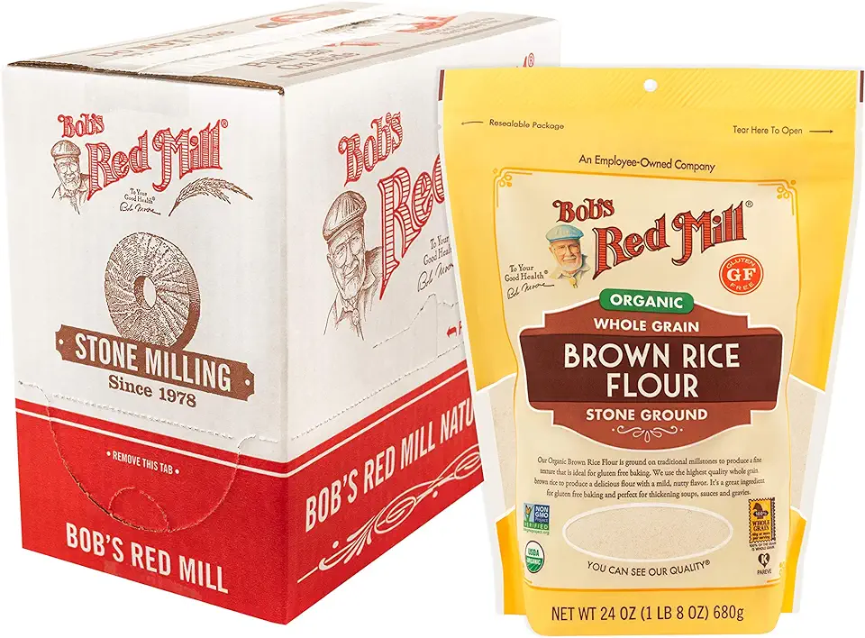 Bob&#x27;s Red Mill Organic Brown Rice Flour, 24-ounce (Pack of 4)