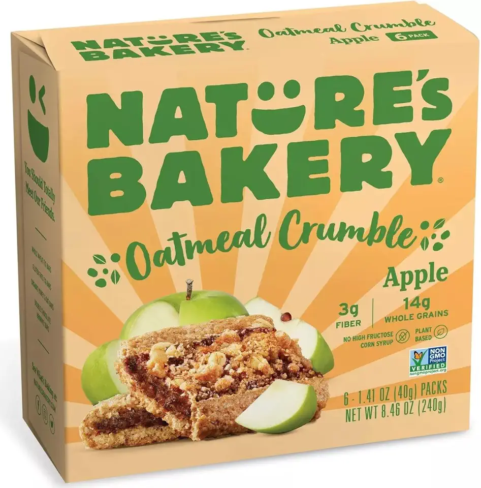 Nature&#x27;s Bakery Oatmeal Crumble Apple Bars, 1.41 Oz, 6 Ct