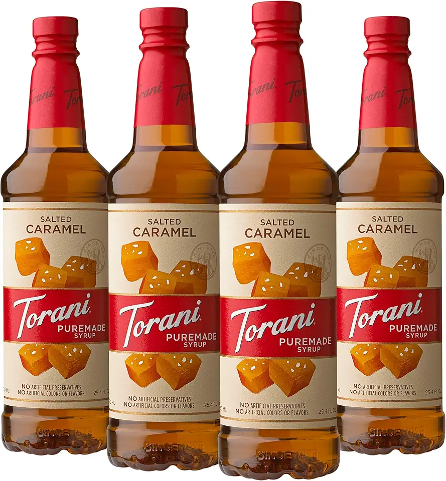 Torani Puremade Syrup, Salted Caramel, 25.4 Ounces (Pack of 4)