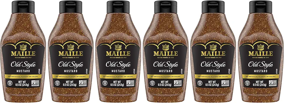 Maille Mustard Old Style Squeeze 8.5 Oz, Pack Of 6