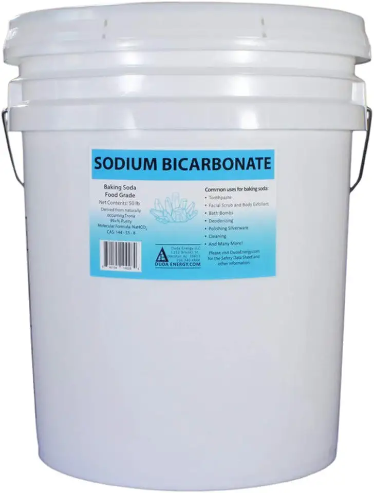 50 lb Pail of USP Pure Sodium Bicarbonate Powder Organic Food Grade ORMI Listed Pure Baking Soda