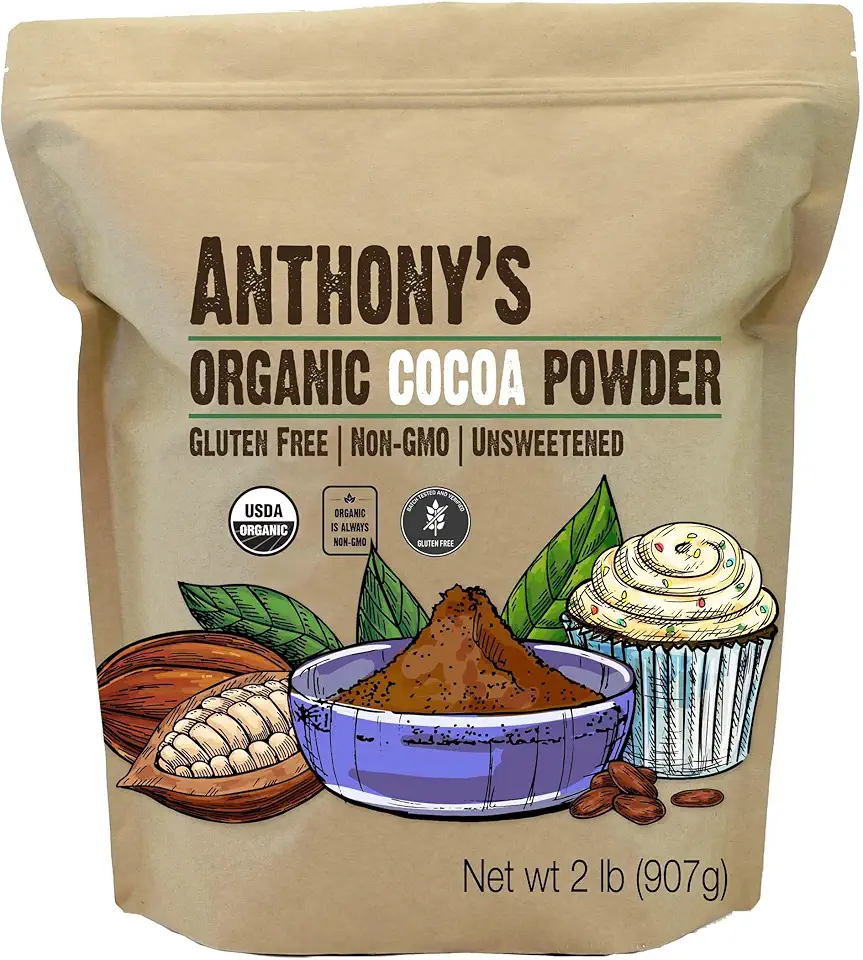 Anthony&#x27;s Organic Cocoa Powder, 2 lb, Gluten Free, Non GMO