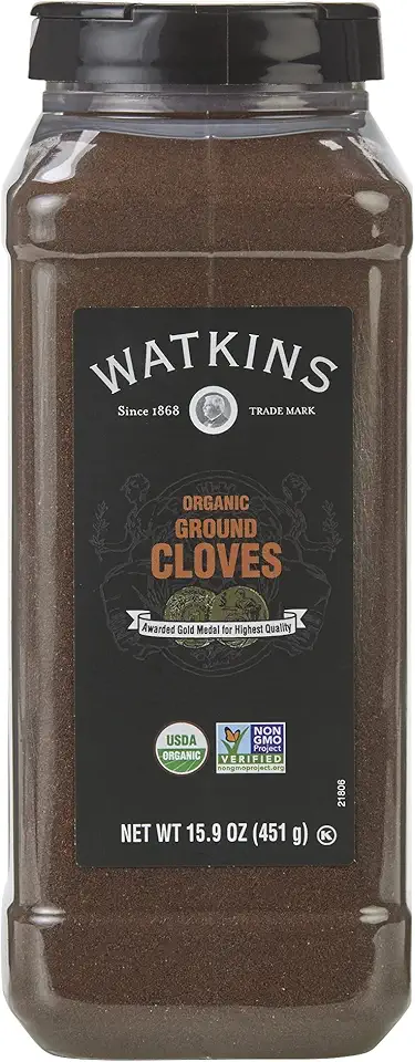 Watkins Gourmet Spice, Organic Ground Cloves, Bulk Food Service Size, 15.9 oz (Pack of 1)