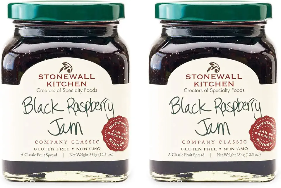 Stonewall Kitchen Black Raspberry Jam, 12.5 ounces (Pack of 2)