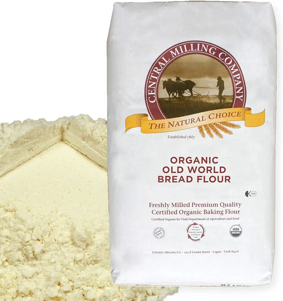 CENTRAL MILLING 100% Organic Artisan Bread Flour - 25 lbs - Old World