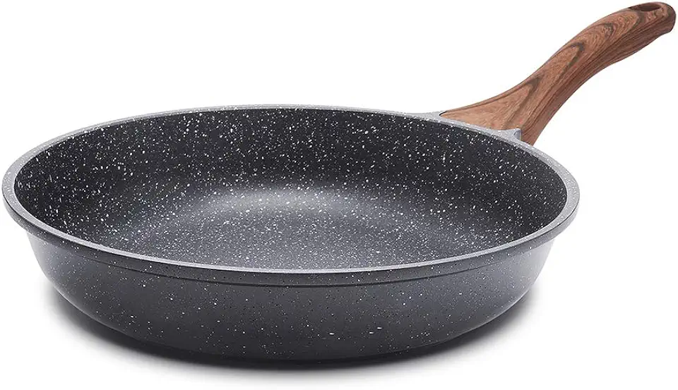 SENSARTE Nonstick Frying Pan Skillet, Swiss Granite Coating Omelette Pan, Healthy Stone Cookware Chef&#x27;s Pan, PFOA Free (8/9.5/10/11/12.5 Inch) (9.5 Inch)