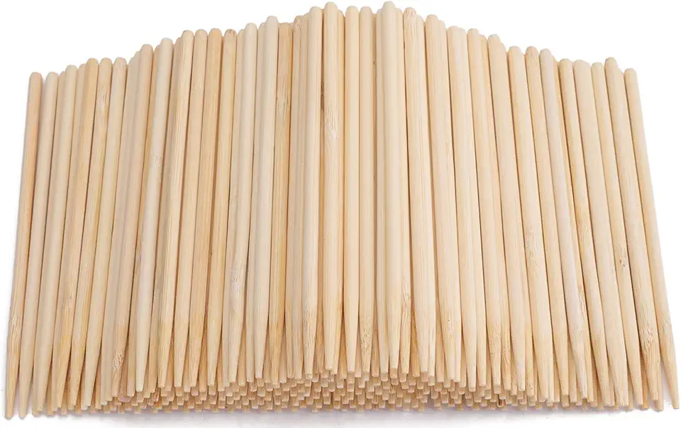 Yesland 1000 Pack Candy Apple Sticks - 5.5 Inch 5mm Sturdy Bamboo Sticks for Caramel - Wooden Skewer Sticks for BBQ, Corn Dog, Corn Cob, Cookie, Lollipop &amp; Kabob