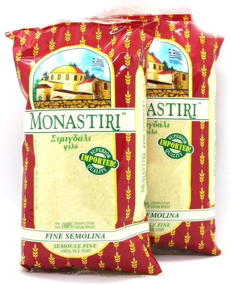 Monastiri Fine Semolina, Imported from Greece, 2-pack (2 x 500 grams)