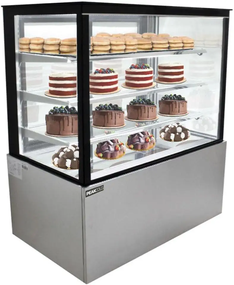 Refrigerated Glass Bakery Display Case; Floor Standing Cake Showcase with 3 Shelves; 48&quot; W