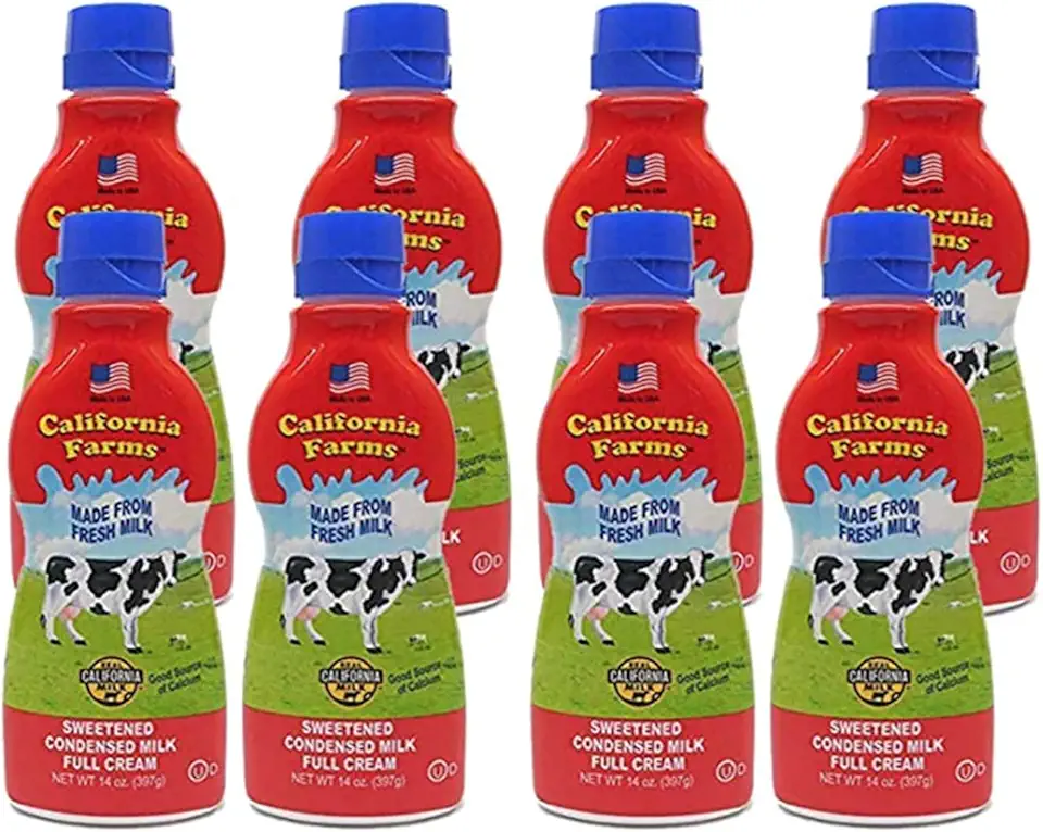 California Farms Sweetened Condensed Milk Full Cream, 14 Oz, Pack of 8