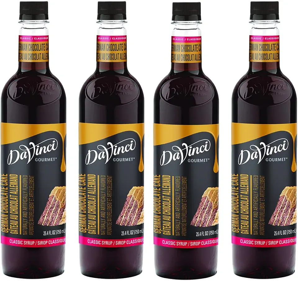 DaVinci Gourmet Classic German Chocolate Cake Syrup, 25.4 Fluid Ounce (Pack of 4)