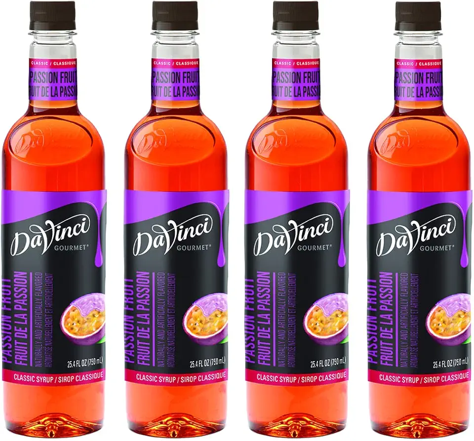 DaVinci Gourmet Classic Passion Fruit Syrup, 25.4 Fluid Ounce (Pack of 4)