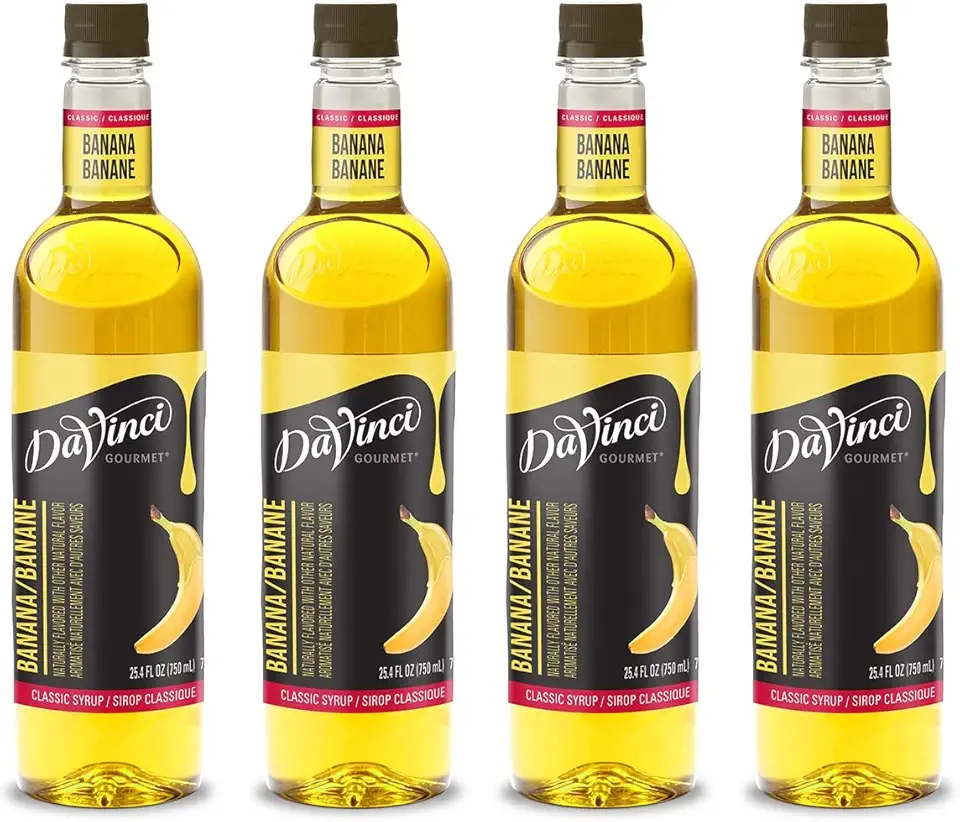 DaVinci Gourmet Classic Banana Syrup, 25.4 Fluid Ounce (Pack of 4)