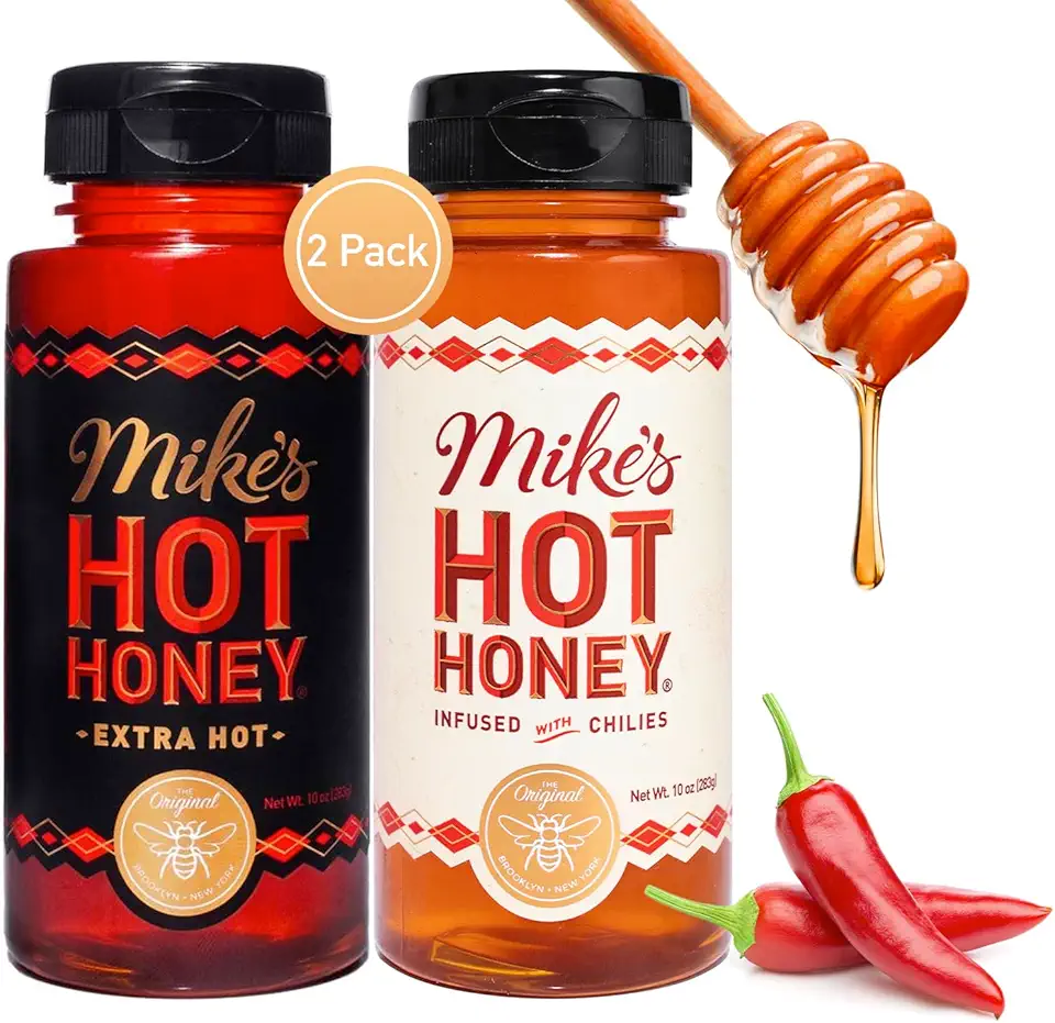 Mike&#x27;s Hot Honey Combo Pack - Spicy, Gluten-Free Honey Infused with Chili Peppers (2 x 10oz)