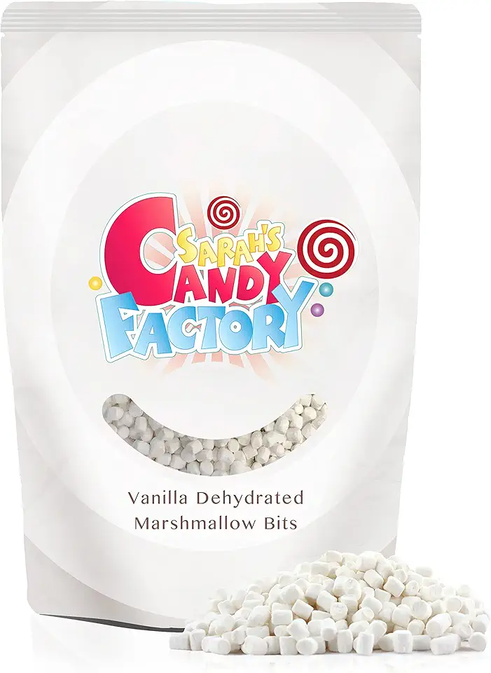 Sarah&#x27;s Candy Factory Vanilla Mini Dehydrated Marshmallow Bits in Resealable Bag, 1lb