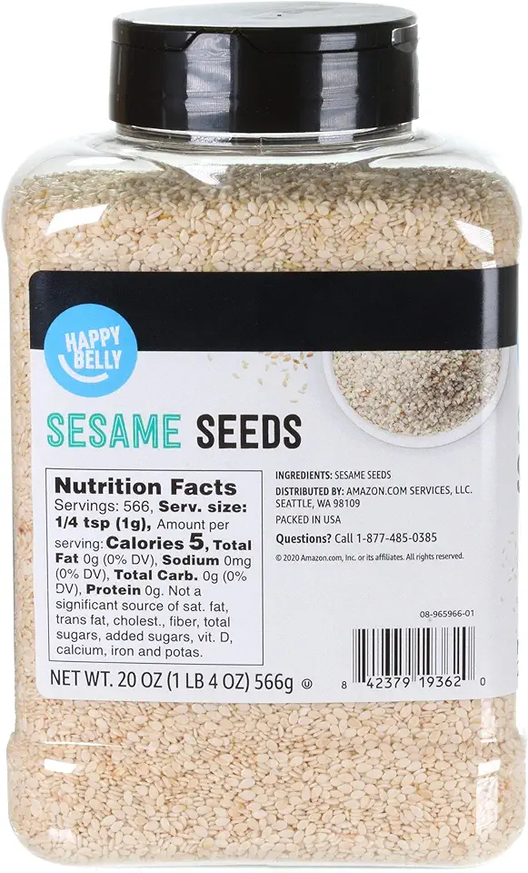 Amazon Brand - Happy Belly Sesame Seed, 20 ounce (Pack of 1)