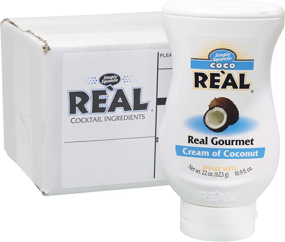 Coco Reàl, Cream of Coconut, 16.9 FL OZ Squeezable Bottle, Individually Boxed