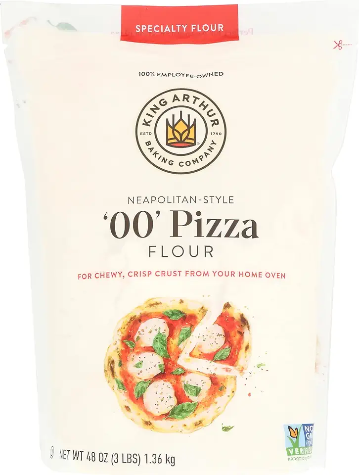 King Arthur 00 Pizza Flour: Premium Non-GMO American Wheat for Perfect Neapolitan-Style Crust - Finely Milled for Authentic Italian Pizza at Home - Ideal for Crispy, Chewy Pizzas (3 lbs)