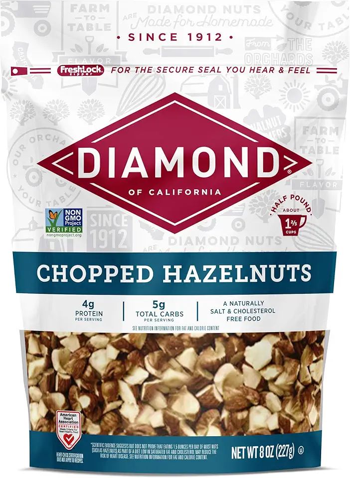 Diamond of California Chopped Hazelnuts, 8 oz (12 Pack)