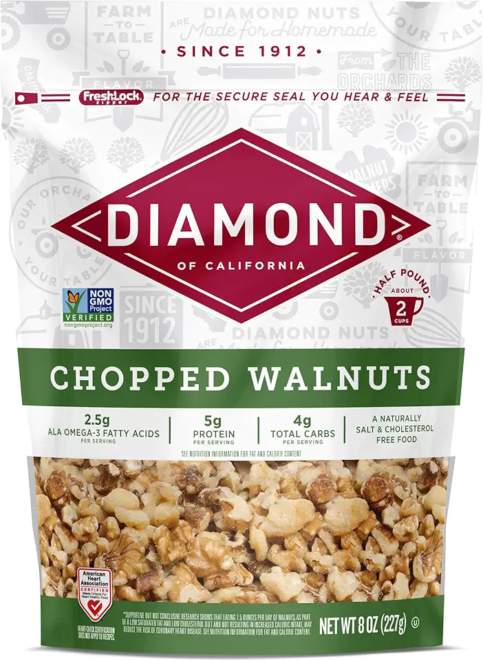 Diamond of California Chopped Walnuts, 8 oz - 12 count