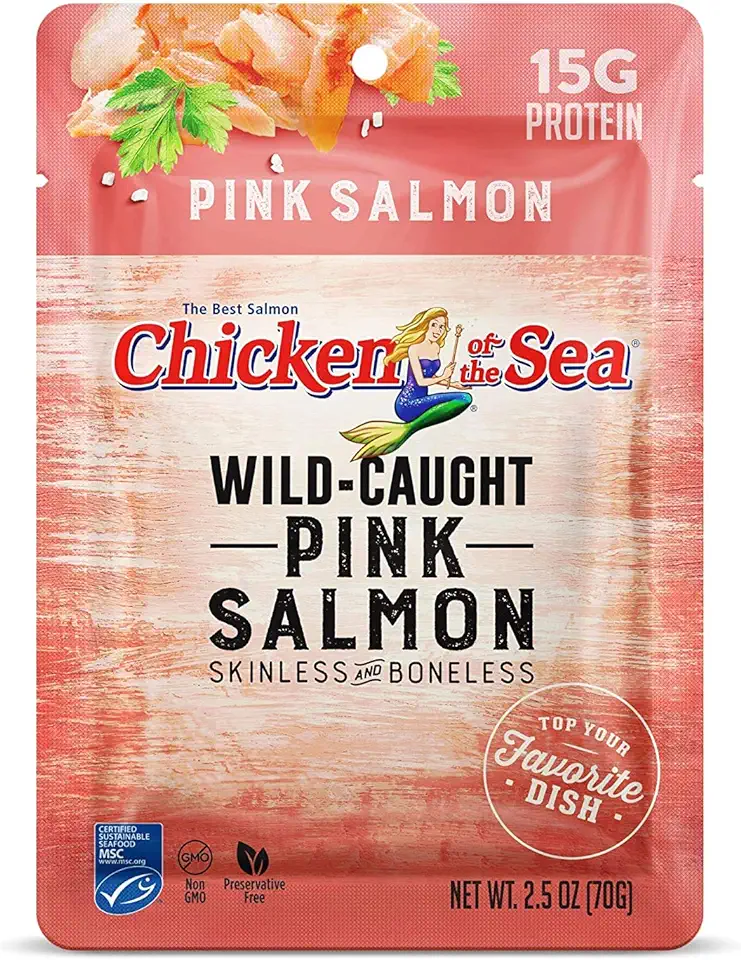 Chicken of the Sea Premium Skinless &amp; Boneless Pink Salmon, 2.5 oz. (Pack of 12), 1 Pack