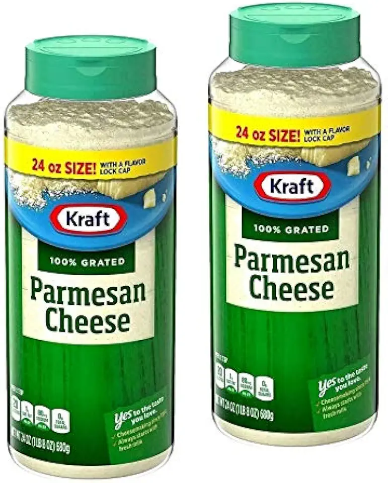 Kraft Grated Parmesan Cheese Set of 2 Plastic Jars 24oz/680g each