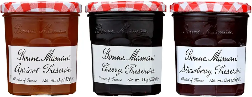 Bonne Maman Fruit Preserves, Variety Pack (Strawberry, Cherry, Apricot), 13 Ounce Jars (Pack of 3)