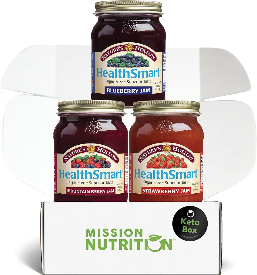 Nature&#x27;s Hollow, Sugar-Free Jam Preserves, Non GMO, Keto Friendly, Vegan and Gluten Free - Variety Gift Box