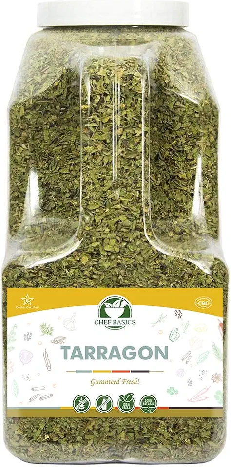 Dried Tarragon Leaves by International Spice, Tarragon Spice, Gourmet Tarragon Seasoning, Restaurant Bulk Spices for Chicken, Fish, and Vegetables, Restaurant Quality, 1.5 Pound. Bottle