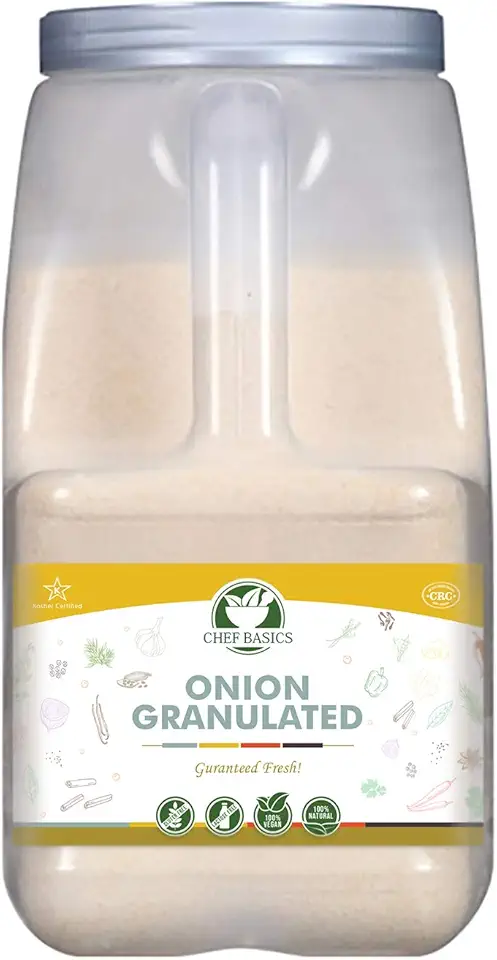 Granulated Onion - Restaurant Quality - 7 Pound Bottle - Bulk Spices