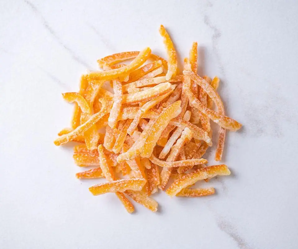 Savory Spice Candied Orange Peel Strips - Sliced Candied Orange Peels for Baking, Snacking &amp; Decorating | Garnish Cocktails or Add to Trail Mix (1 Cup Bag: Net 3.6 oz)