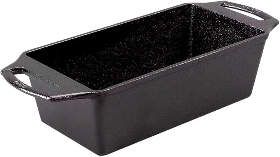 Lodge Cast Iron Loaf Pan 8.5x4.5 Inch, Black