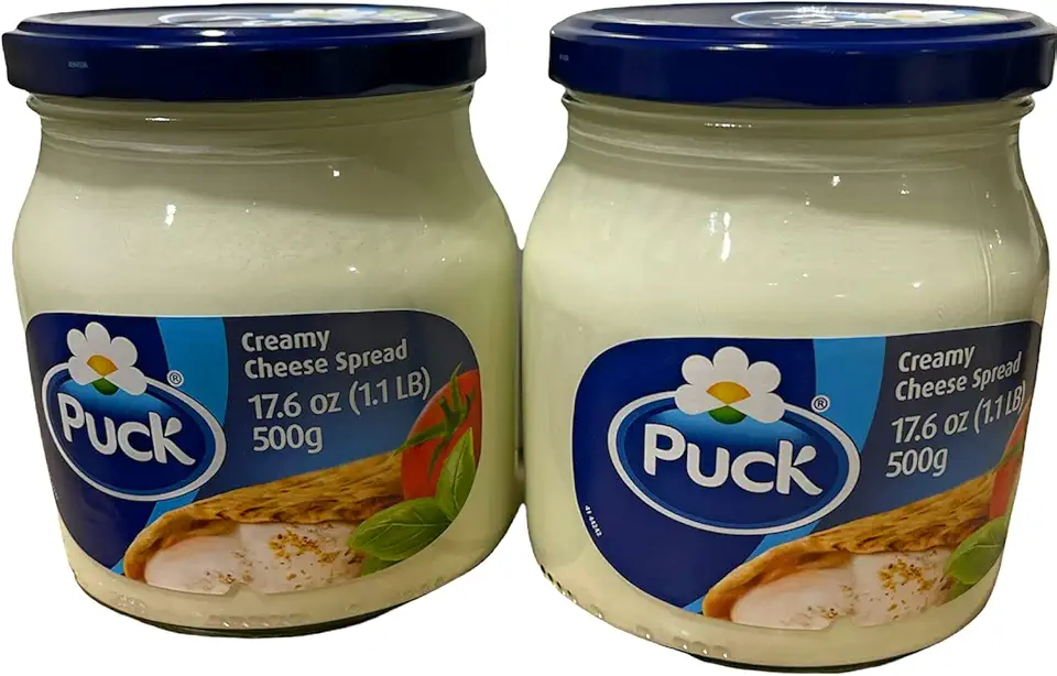 Puck pure cream cheese spread (2 packs 500 grams each) بوك كريم سهلة الدهن