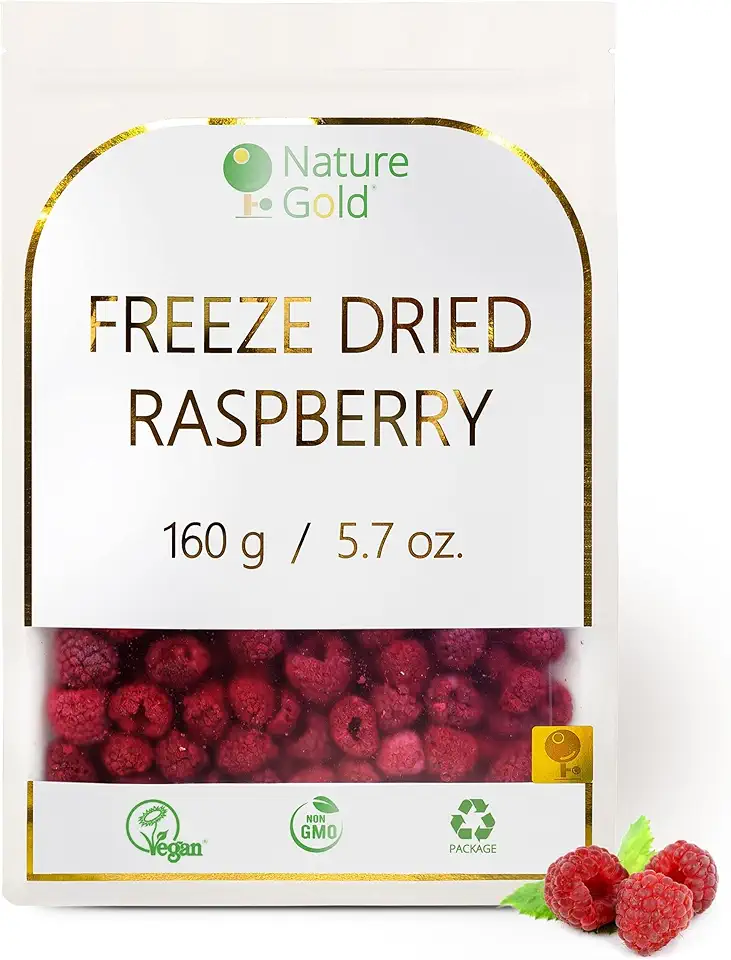 RASPBERRY Freeze Dried Whole | 160g - 5.7oz | 100% Natural &amp; Vegan | No-GMO | Without Sugar and Any Additions ~*~